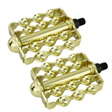 OG LOWRIDER DOUBLE FLAT TWISTED PEDALS 1/2 GOLD