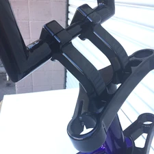 USA-MADE 4" RISE PULLBACK GLOSS BLACK BILLET HANDLEBAR RISERS HARLEY BIG-TWIN