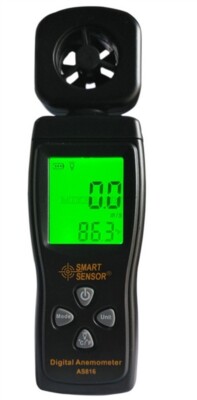 Meter Smart Sensor Anemometer Tester AS816 Digital Air Wind Speed Gauge mc