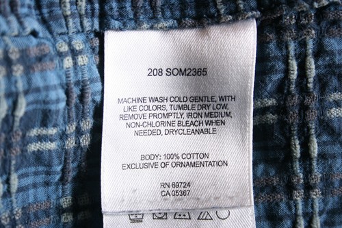 MOUNTAIN HARDWEAR Blue & Gray Textured Weave Button Front Shirt Sz. L (Fits M) - Picture 10 of 10