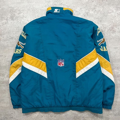 VTG 90s NFL JACKSONVILLE JAGUARS LOGO STARTER PUFFER JACKET SIZE XL - Picture 2 of 10