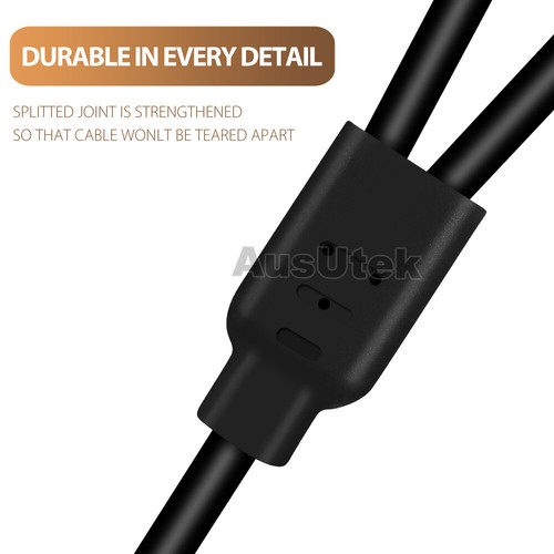 3.5mm Stereo Jack to 2x RCA Plugs Male to Male Aux Audio Cable Adapter - Picture 9 of 19