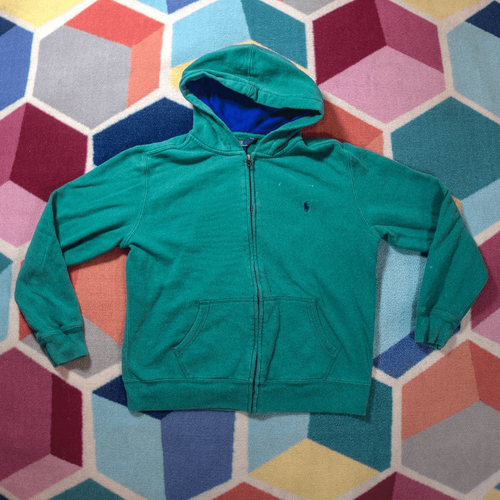 Ralph Lauren Polo Boys Size L Green Hoodie