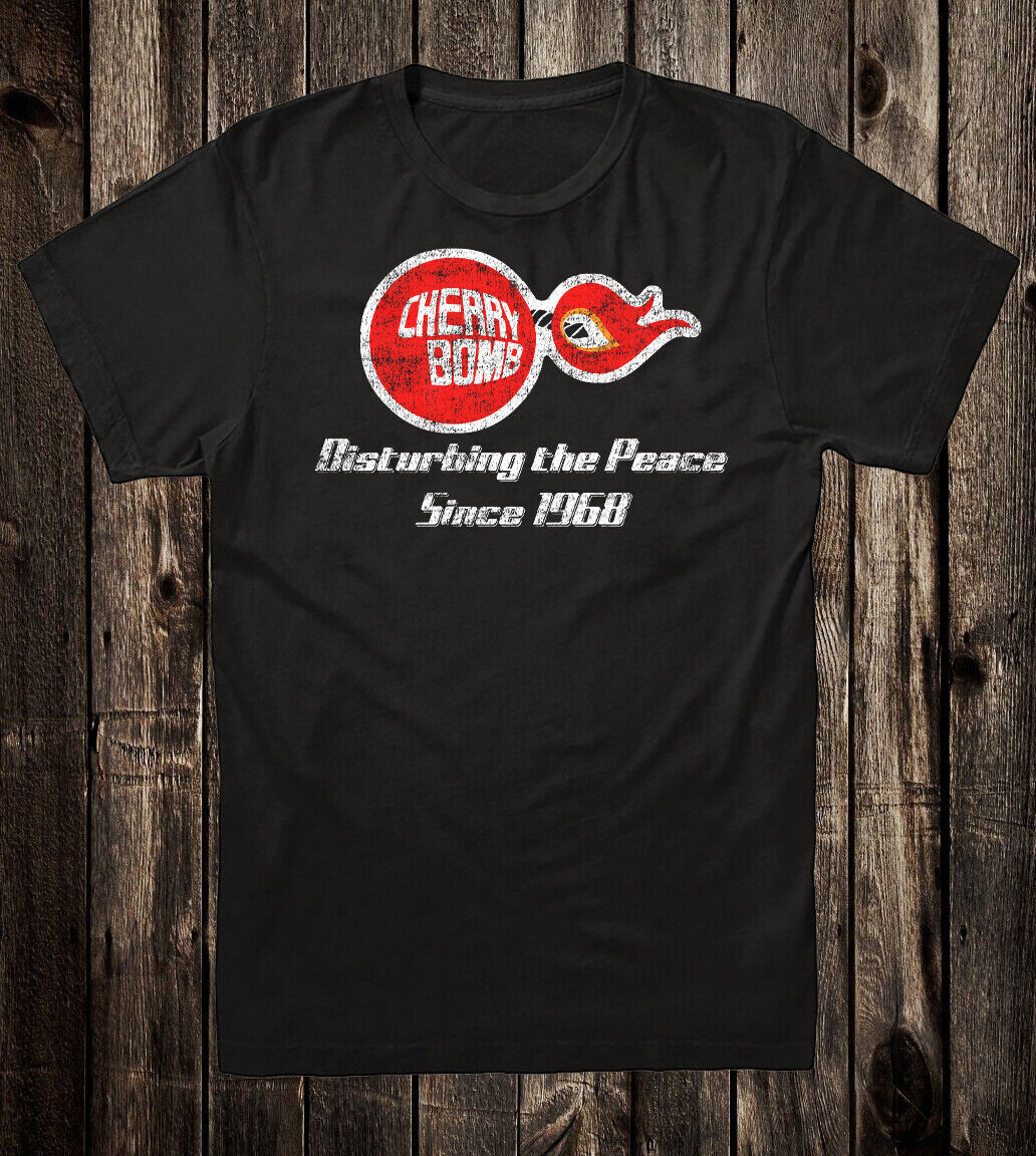 Hot Rod T Shirt Tee Nostalgia Gas Oil Drag Race Cherry Bomb