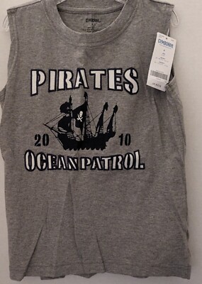 GYMBOREE Pirates Ocean Patrol Sleeveless T Shirt NWT Boys Sz 6