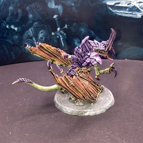 Warhammer 40k Winged Tyranid Prime Leviathan ProPainted Custom OOAK Base - Picture 10 of 13