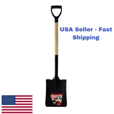 40”  Wooden Handle Professional Square Shovel with Y Handle NIKATTO USA STOCK