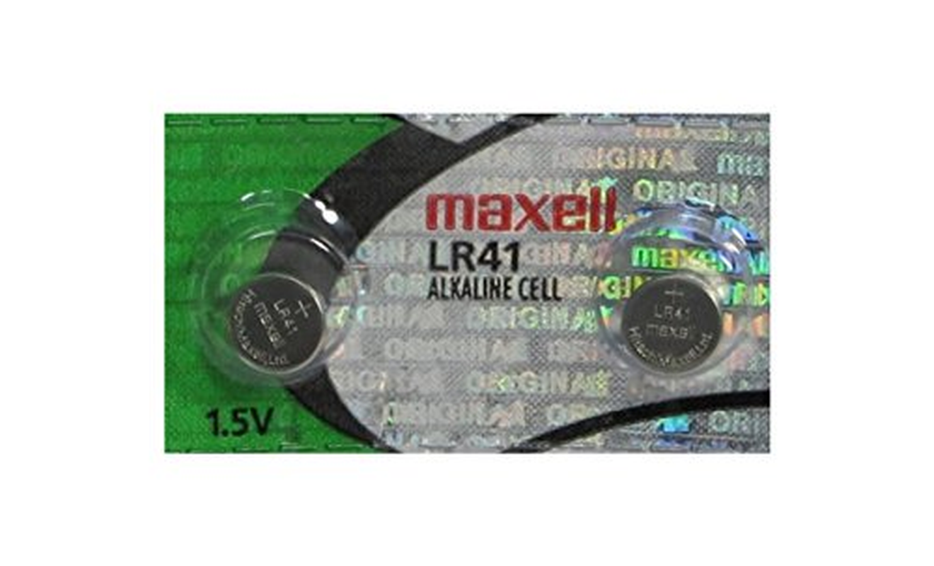 Batteries LR41 (192, AG3) Alkaline Button Size Battery, on Tear Strip (Pack of 1-image