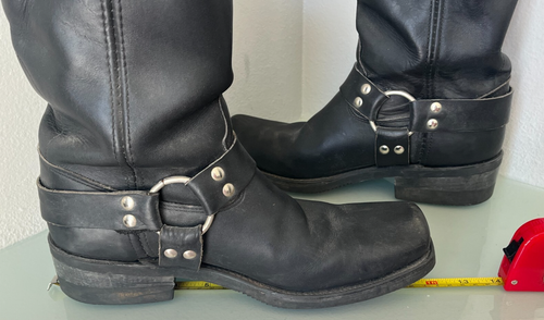 Rev Black Motorcycle Harness Boots Men's Size 13.5 D USA Made - Picture 7 of 13