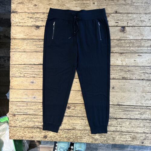 Soma Women’s Black Jogger Pants W/Zip Pockets Size L NWT