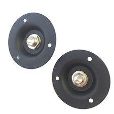 2 Pieces 2" Round Metal Speaker Cab Jack Plates With 1/4" Input Jack