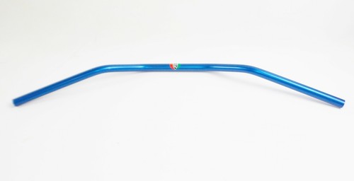 MOTORCYCLES ALUMINUM HANDLEBAR W=33.5" D=7/8" 22mm BLUE CAGIVA YAMAHA HONDA PUCH - Picture 2 of 3