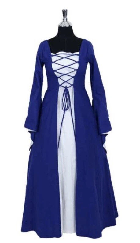 Caballero Oscuro Armería Medieval Mujer Clásico Campesino Vestido con Capucha Renacimiento S Foto 3 de 4