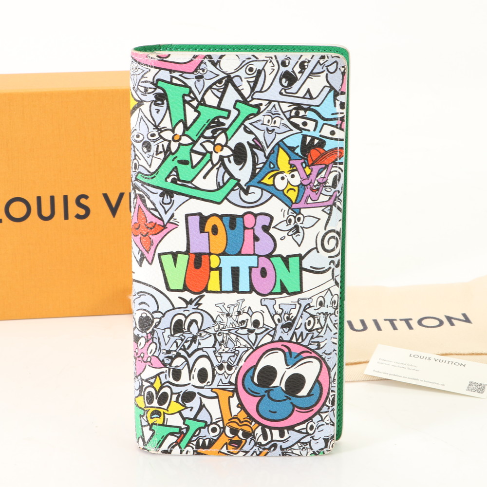 Louis Vuitton Long Wallet Portefeuille Braza M82011 Monogram Comic