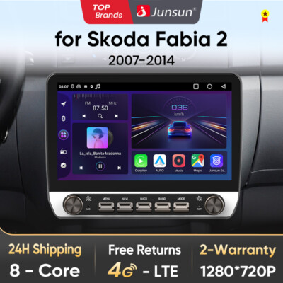 2+64G Carplay Android Autoradio Für Skoda Fabia 08-2013 GPS Navi WIFI BT DSP USB