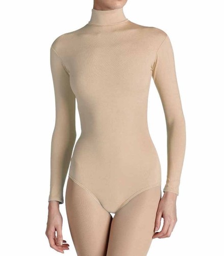 LADIES THONG TURTLENECK LONG SLEEVE COTTON LEOTARD / BODYSUITS(REF: 2351) - Picture 5 of 17