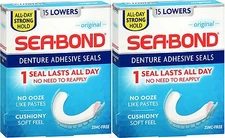 Sea-Bond Denture Adhesive LOWERS 15 ct ( 2 boxes )  