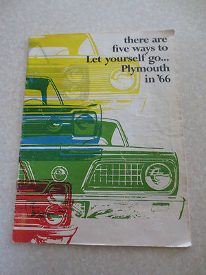 Original 1966 Plymouth Fury Barracuda VIP Valiant Belvedere advertising booklet