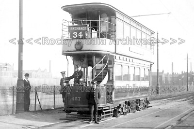 Lww-36 Straßenbahn auf Mount Road, Belle Vue, Manchester, Lancashire. Foto