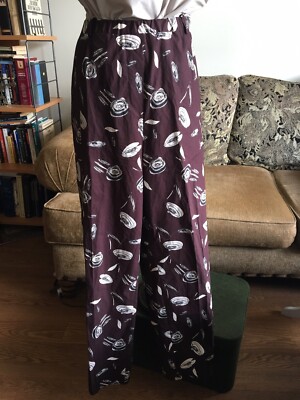 Antonelli Firenze Brown with Beige Design Cotton Narrow Pants, size 52 (us 16)