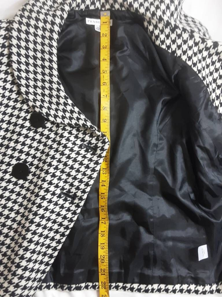Pendleton Black White Houndstooth Double-Breasted… - image 5