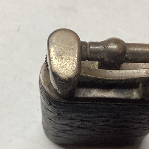 VINTAGE LIGHTER POCKET FIRE 🔥 OLD England DUNHILL BROWN LEATHER ?? 20s 143752# - Picture 12 of 23