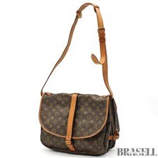 Borsa a tracolla Louis Vuitton Saumur 35 monogramma pelle marrone Francia M42254