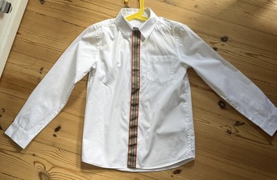 Original Burberry Kids Hemd Weiß Gr. 10Y (140cm)