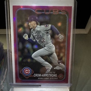 2024 Topps Chrome Update Pete Crow-Armstrong Rookie Debut Magenta Refractor /399
