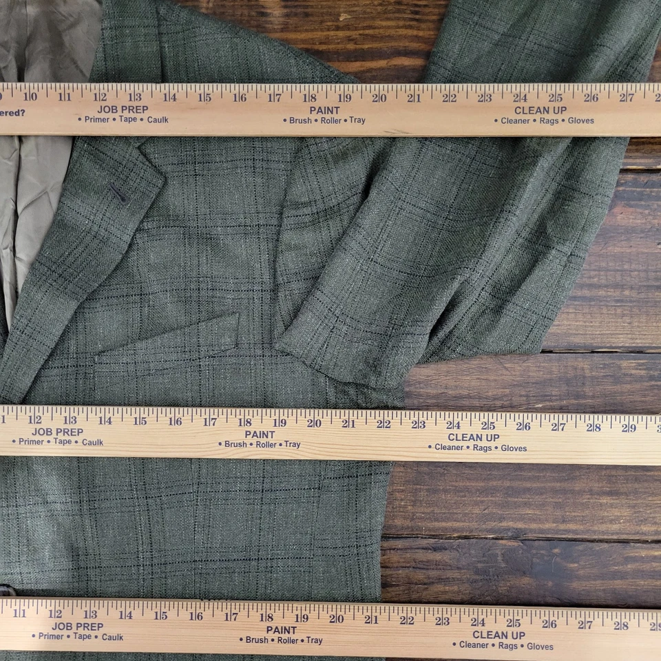 Abrigo Blazer Deportivo Joseph Abboud Para Hombre Tres Botones Verde LIZ LINO LANA 42S Foto 3 de 4