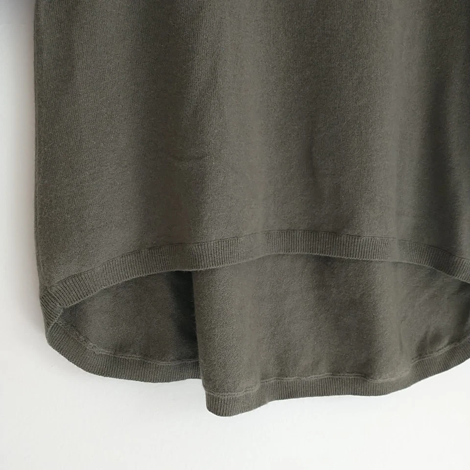 Brunello Cucinelli 毛衣女式 S 绿色灰色条纹羊绒串珠意大利 — 第 4/4 张图片