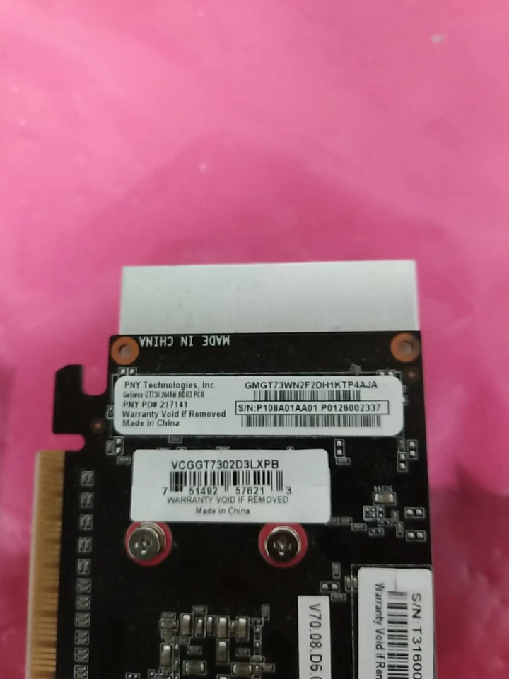 PNY GeForce GT730 2GB DDR3 Video Graphics Card GPU (Short Bracket) - Image 2 of 3