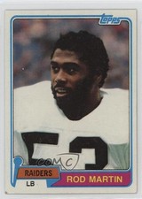 1981 Topps Rod Martin #487 k0y