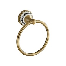 Antique Brass Towel Ring, Hand Towel Holder for Bathroom Wall