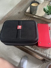 Nintendo Hard Shell Padded Travel Case for Switch, Black/Red w/ Card Case