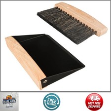 Small Dustpan and Brush Set Mini Hand Broom Wooden Crumb Sweeper for Desk Sofa
