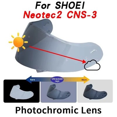 Photochromic Visor Compatible With SHOEI Neotec 2 CNS-3 Helmet Shield Free Ship
