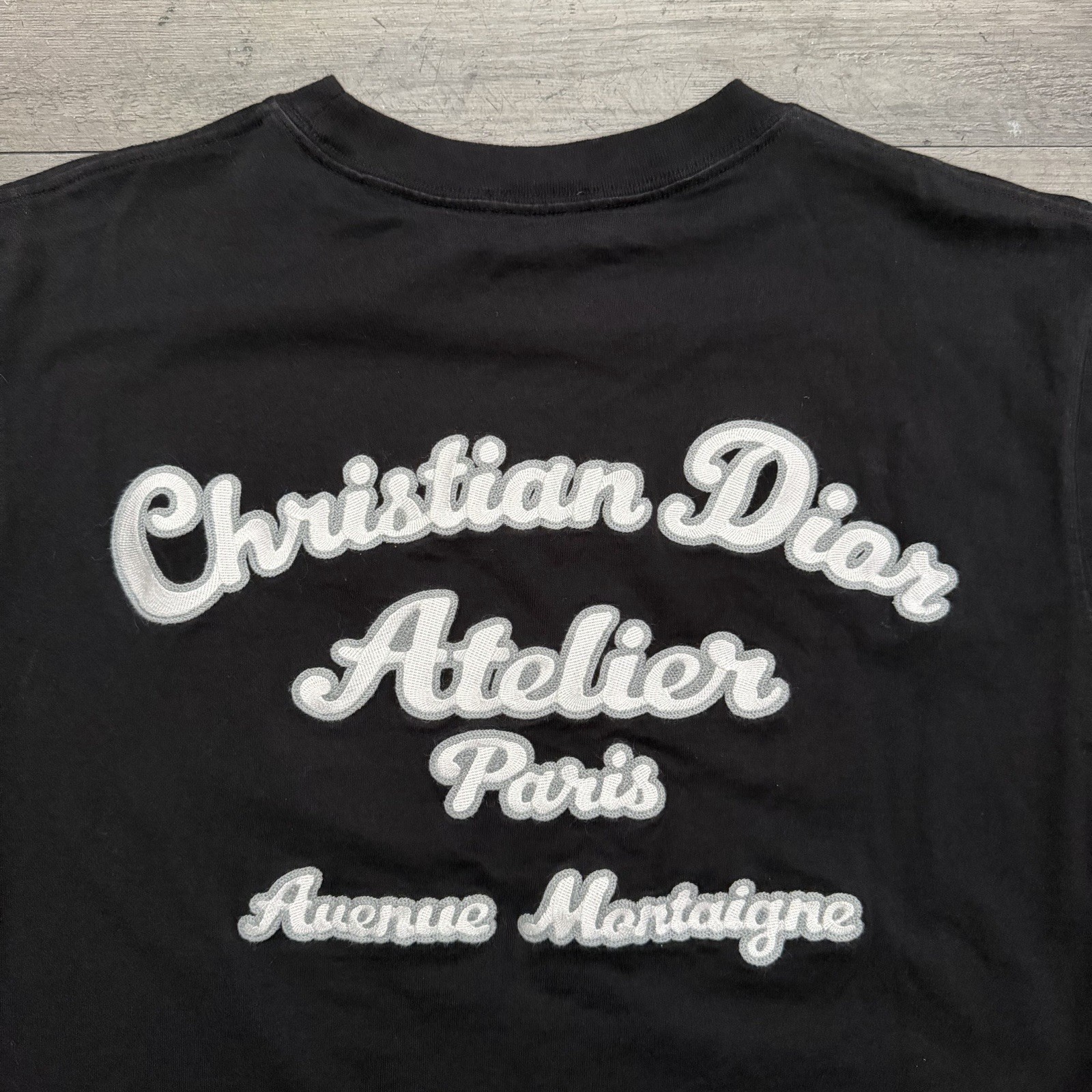 CHRISTIAN DIOR ATELIER PARIS CHAINSTITCH BLACK POCKET T SHIRTSIZE XS image 7