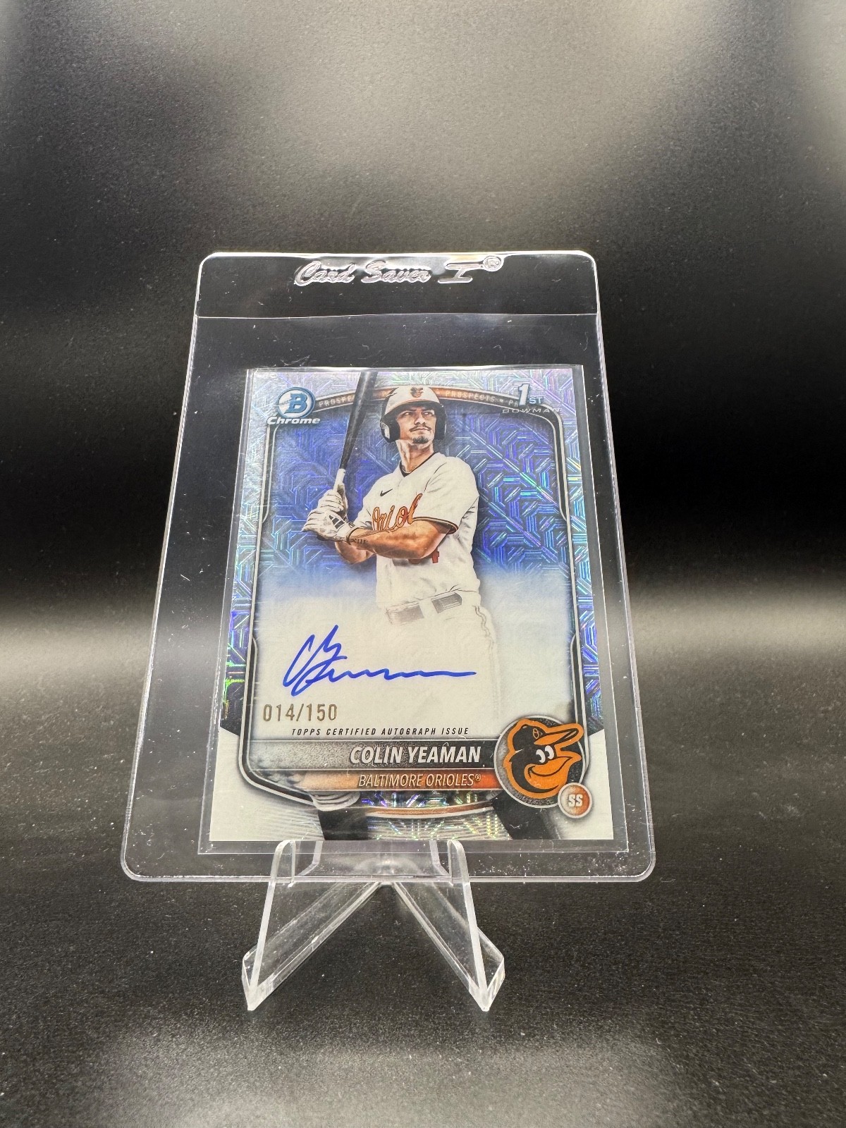 COLIN YEAMAN 2025 BOWMAN CHROME DRAFT 1ST HTA CHOICE AUTO /150 Q3517