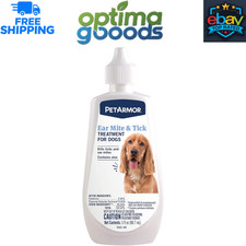 PetArmor Ear Mite Treatment for Dogs, Ear Mite Medicine Kills Ticks and Ear Mite