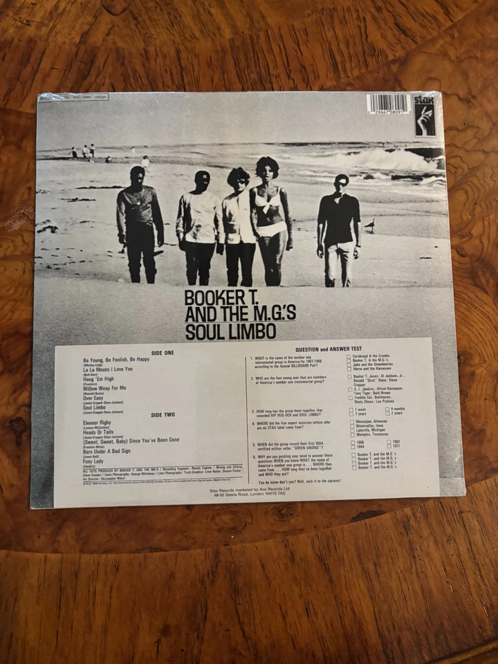 BOOKER T. AND THE M.G.'S "Soul Limbo" Lp Sealed New (40) Foto 2 de 2