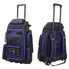 2025 Smash Ops Lil’ Guerrilla Hybrid Roller/Bat Pack Bag - Purple Cancer Awarene