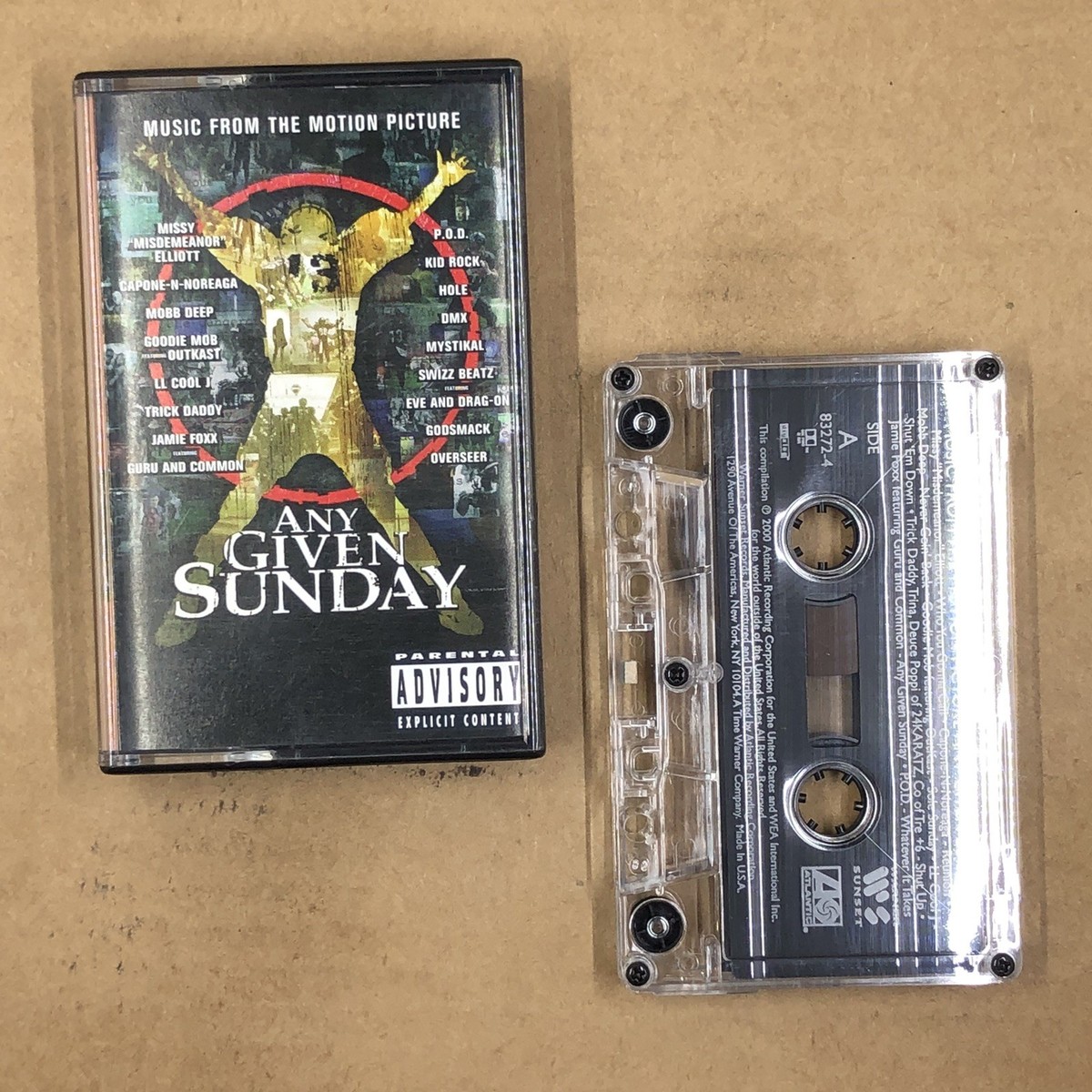 ANY GIVEN SUNDAY Cassette Tape Soundtrack MOBB DEEP GODSMACK DMX