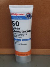  BB 08/26 Walgreens Clear Complexion Broad Spectrum Face Sunscreen SPF50 -3.4oz