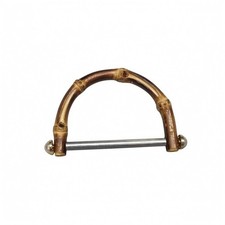 Bamboo Handbag Handle Pearl-Like Caps U-Shaped Bamboo Handle DIY