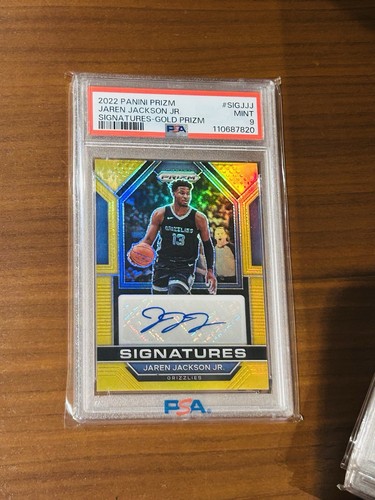 2022 PRIZM BASKETBALL- JAREN JACKSON JR. -GOLD AUTO - /10🔥🔥PSA 9🔥
