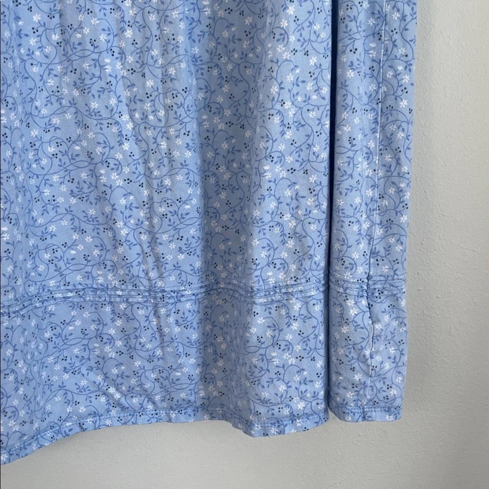 Camisola Eileen West estampa flora manga longa malha longa tamanho 2X - Imagem 4 de 4