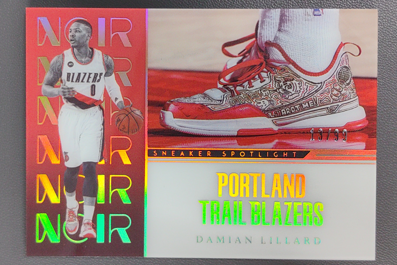 2022-23 Panini Noir Damian Lillard Sneaker Spotlight /99 #9 Trail Blazers
