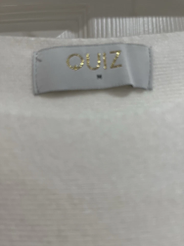 Quiz White Evening Jumper Size 14 - Image 3 of 3