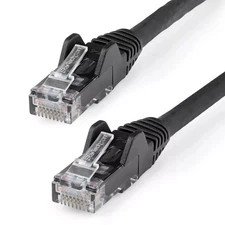 30ft LSZH CAT6 Ethernet Cable10 Gigabit Snagless RJ45 100W PoE Patch Cord Black